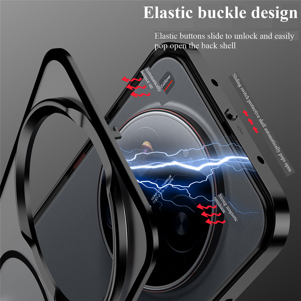 Casing untuk Xiaomi 17Ultra 17ProMax 17Pro 17 Penutup Ponsel Magnetik Matte Logam Pengikat Jepret Ca