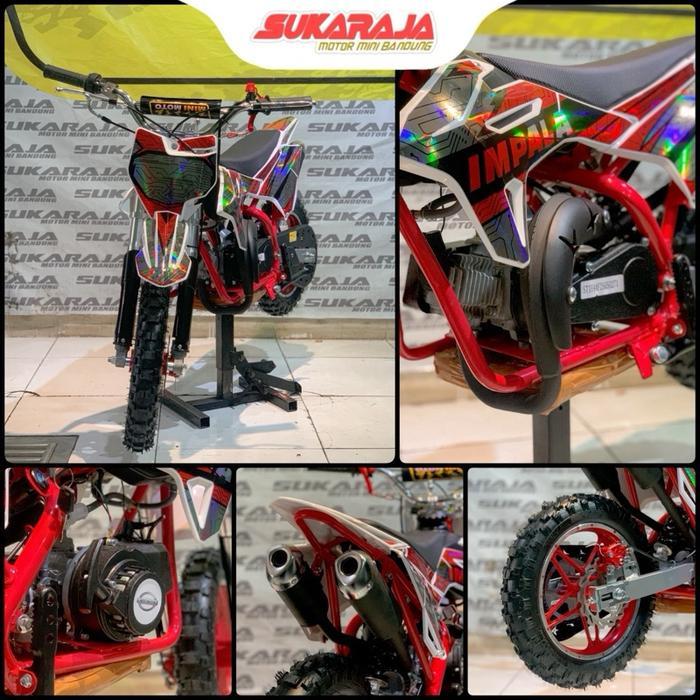 MOTOR MINI TRAIL IMPALA 50cc (2 TAK MATIC) - Merah