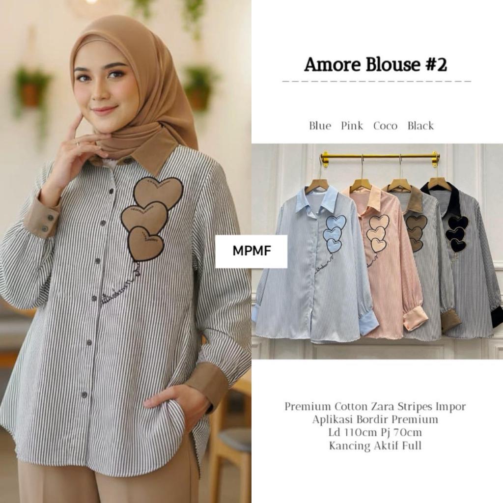 ada grup reseller tanyakan ke admin alyastore Pakaian Wanita HQ AMORE BLOUSE #2 From MpMF FASHION ST