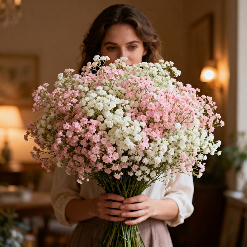 1380 Flowers 46 Bundles Artificial' S Breath- Realistic Touch Feel Gypsophila, All- Season Fake Flor