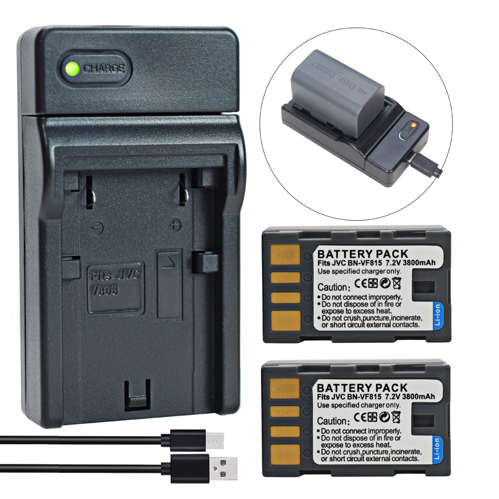 BN-VF815 BN VF815 Battery for JVC BN-VF823 VF823U BN-VF808 BN-VF808U BN-VF815U Slim Charger