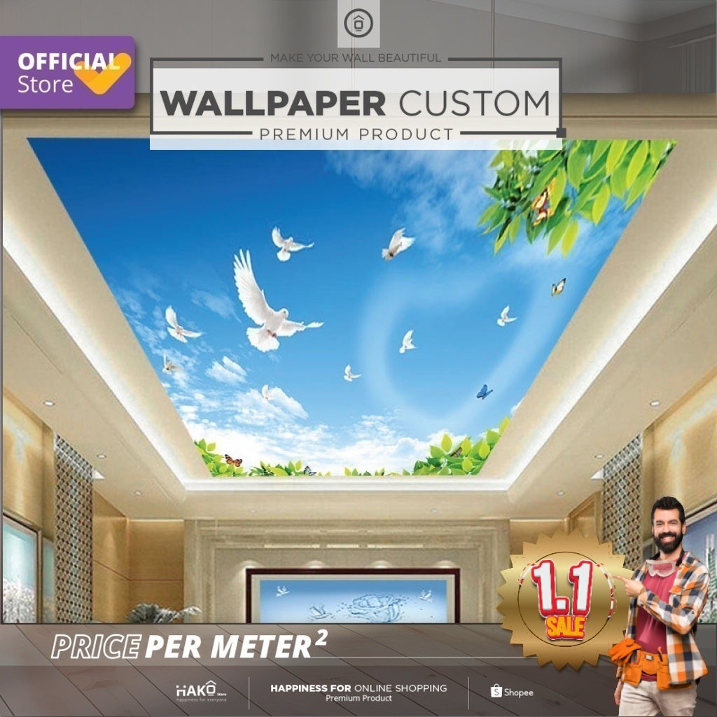 Sticker Plafon Custom Ruang Tamu | Gambar Langit dan Luar Angkasa 1.1 | Plafon | Wall Sticker | Wall