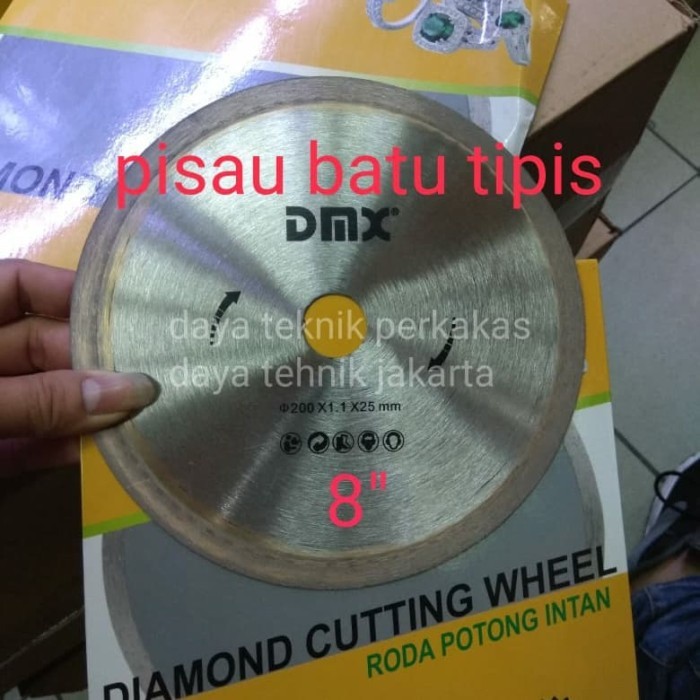 pisau potong batu akik 8" - pisau diamond tipis dmx - diamond cutting DW POTONG BATU ALAM DMX TIPISM