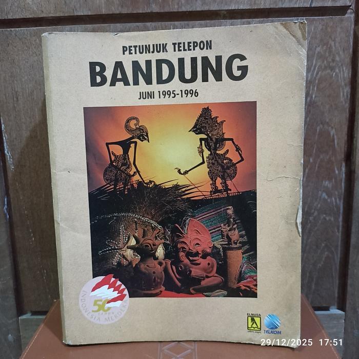 Buku petunjuk telepon jadul  bandung juni 1995 - 1996