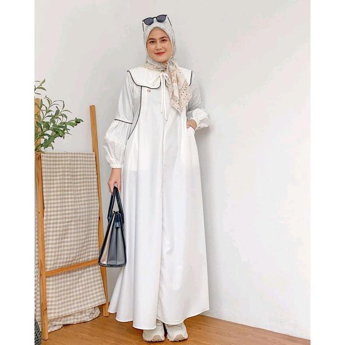 Abaya Dres Bahan Toyobo Gamis remaja Kekinian Mewah Elegaen Dres Muslimah Terbaru  Size S M L XL XXL