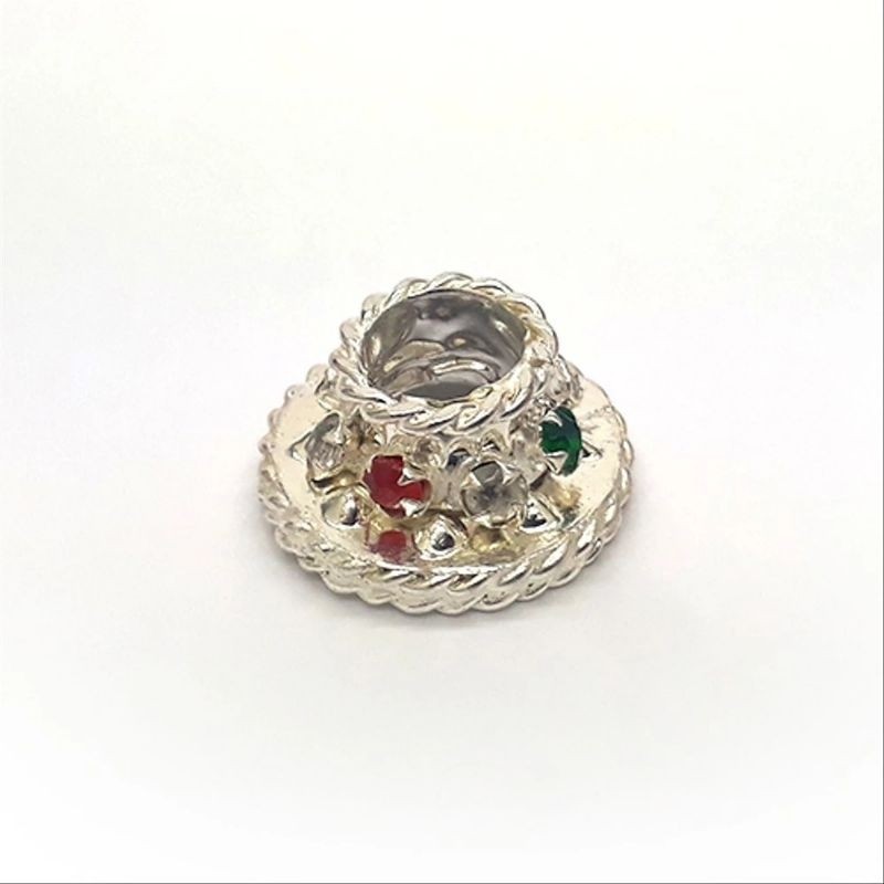 top MENDAK KRIS / CINCIN KRIS SEPUH PERAK BATU PERMATA / WARANGKA