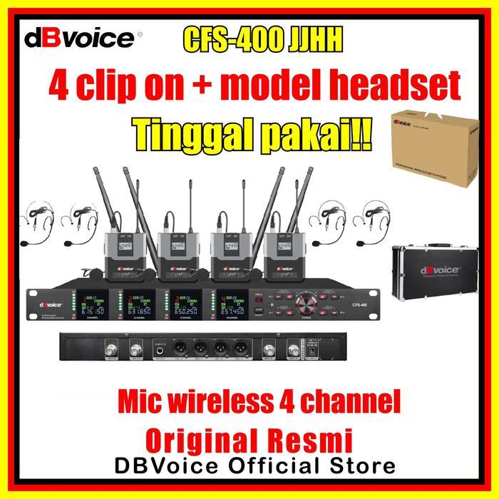 Mic wireless Dbvoice 4 channel Cfs400 jjhh Original garansi resmi
