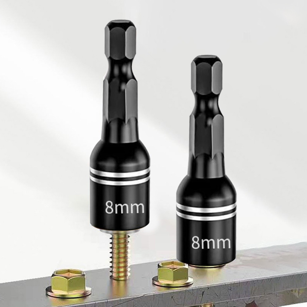 Set Mata Bor Magnetik Hexagon 2/4PCS - Socket Bit 8mm untuk Mesin Bor, Baut Self-Tapping & Sekrup Ek