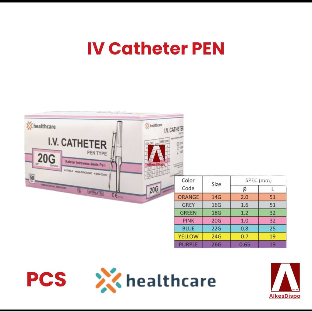 Healthcare IV Catheter Pen Abbocath Jarum Infus Medis Steril / Pcs D5