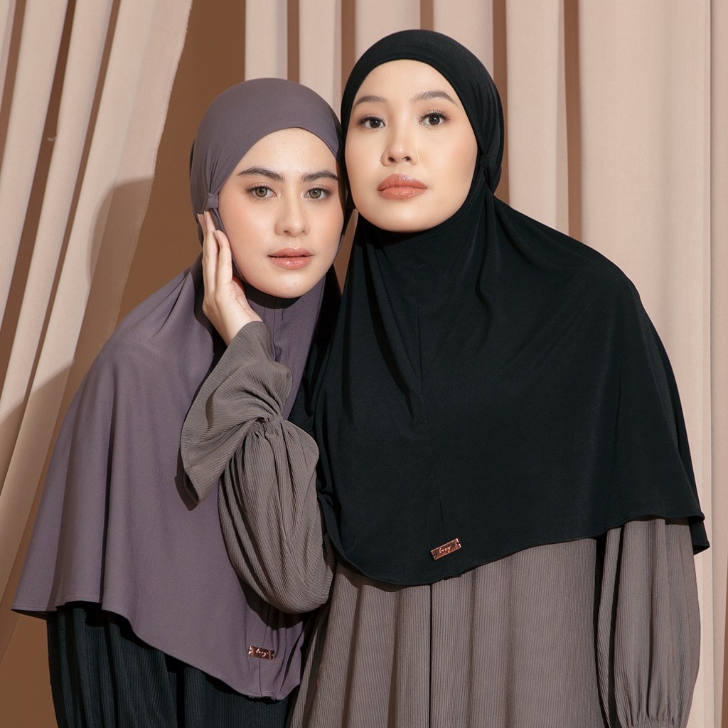 Lozy Hijab - Nuha Instan (Hijab Bergo Umroh Jersey Olahraga Sport)