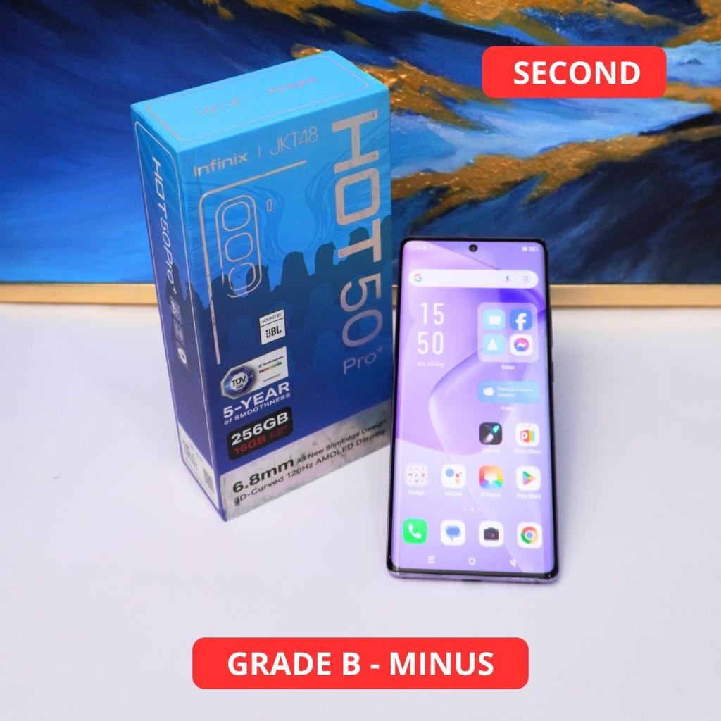 INFINIX HOT 50 PRO+ 8/256 GB (4G) GRADE B - MINUS HP SECOND ORIGINAL SINAR MUTIARA CELL