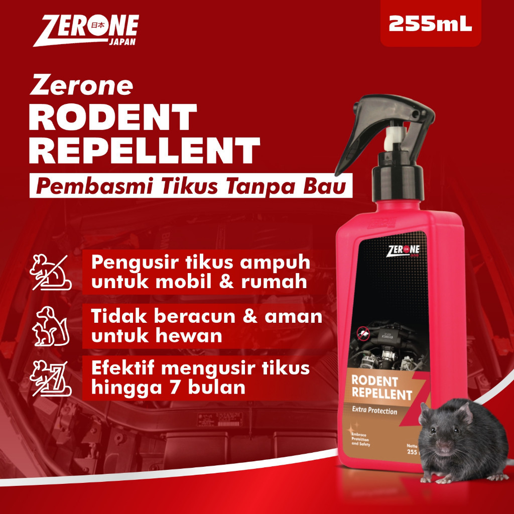 VIETNAM - Rodent Repellent Zerone Semprotan Obat Pengusir Anti Tikus Alami di Kap Mobil dan Rumah Ra