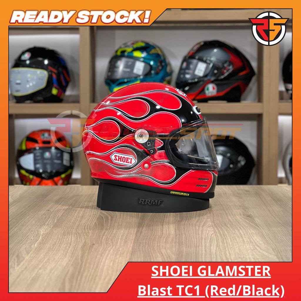 Helm SHOEI GLAMSTER Blast TC1 (Red/Black)Fullface Helmets Original Japan