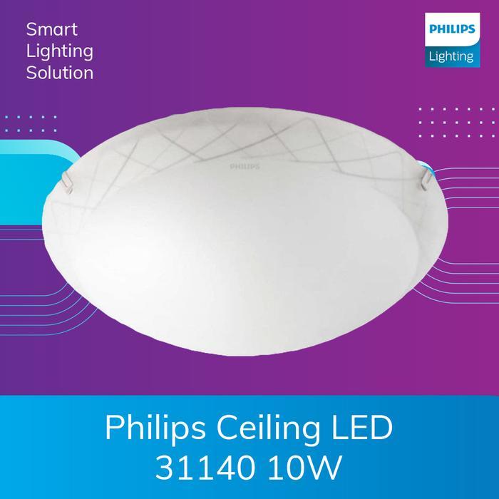 Philips Lampu Plafon LED Ceiling 31140 10W Warm White Cahaya Kuning Kualitas Premium dengan Kaca Pre