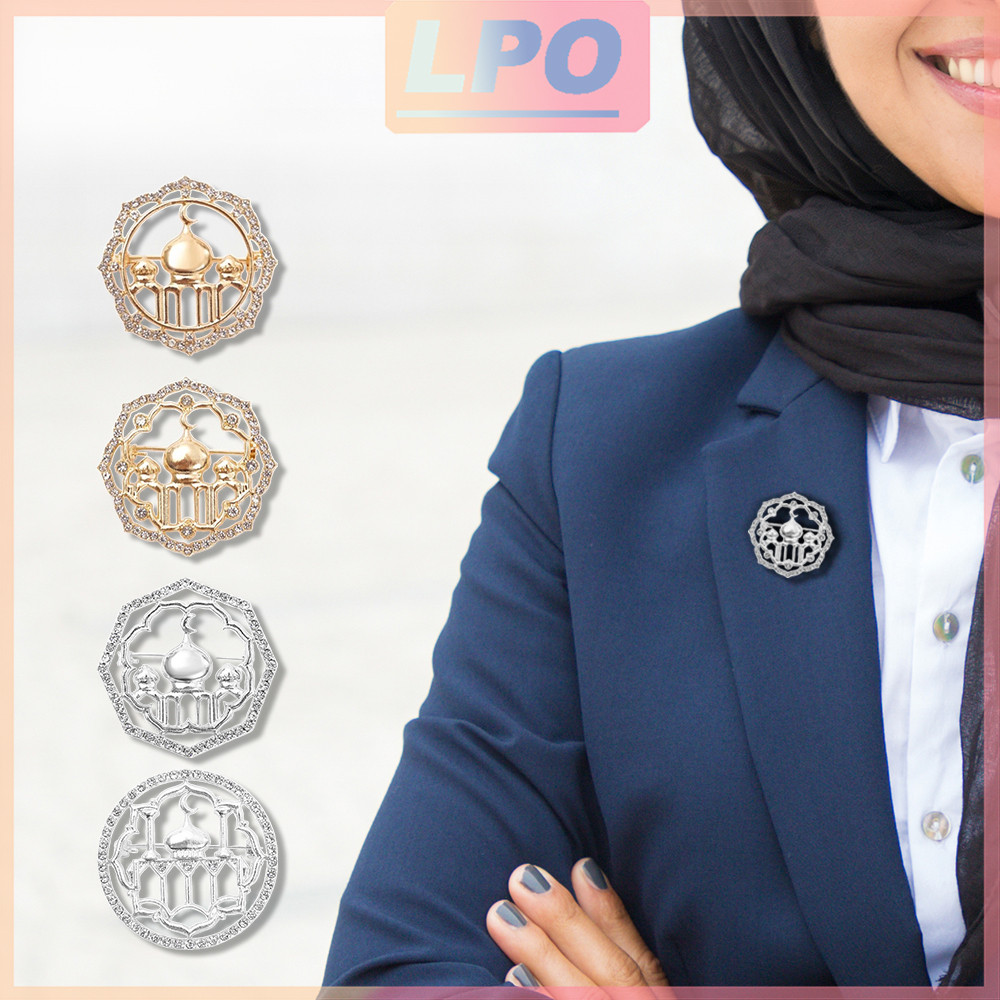 Lpink Official Bros Motif Masjid / Bros Kebaya & Jilbab H591 - Aksesoris Pin Wanita Muslimah untuk G