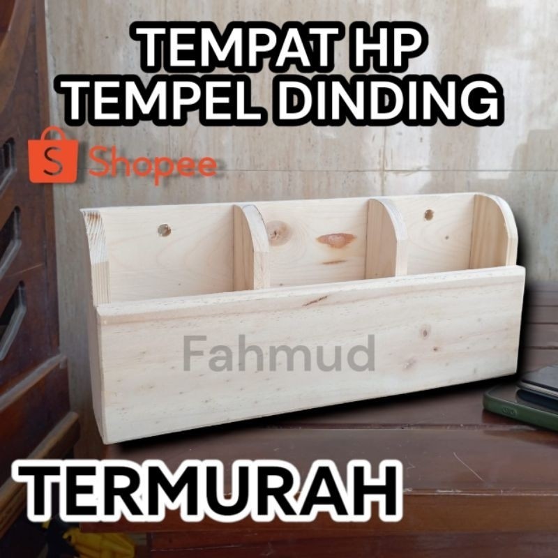 Temukan TEMPAT HP DINDING KAYU / HOLDER HP DINDING / TEMPAT PENYIMPAN HP / TEMPAT REMOTE