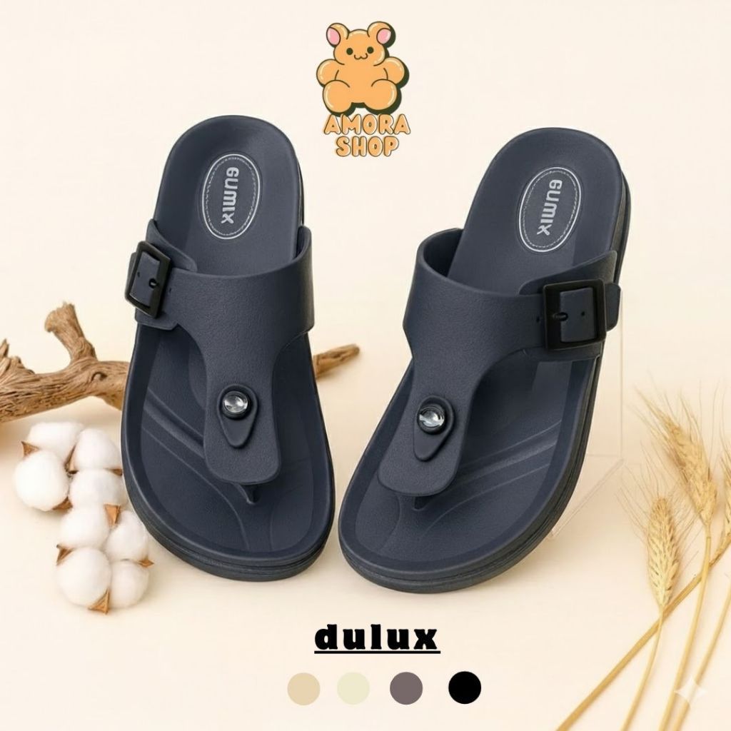 Amorashop (Size 36-44) VARO Dulux 213 Sandal Anak Karet Jepit Sandal Wanita Sandal Pria Polos