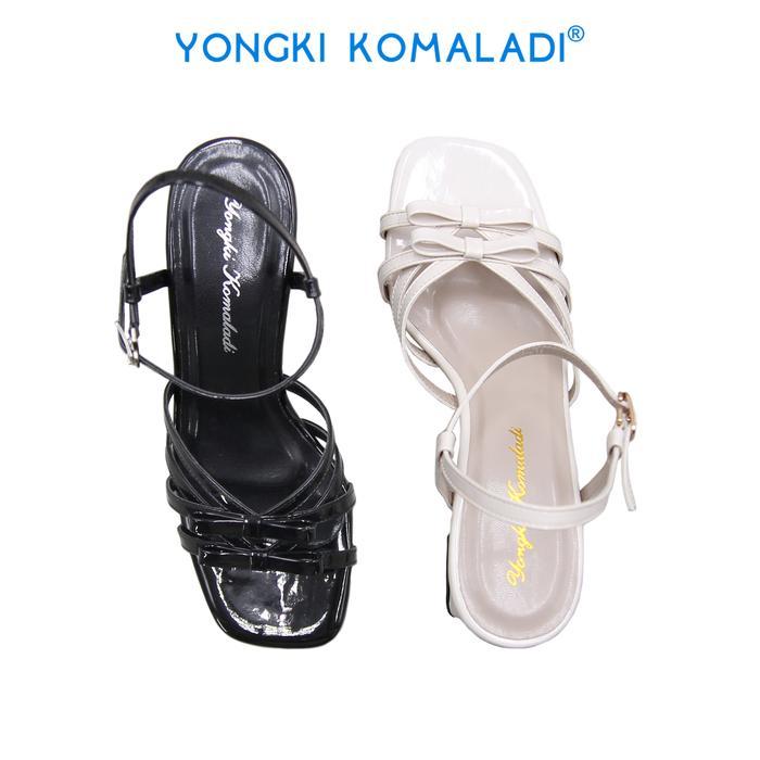 [ ORIGINAL ] YONGKI KOMALADI HEELS OL-KNN7153-24 LADIES Merah Hitam Sandal Wanita Flat - CREAM, 36