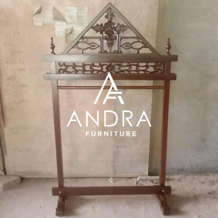 TERLARIS - gawangan kain gawangan baju ukir unik klasik gantungan kayu