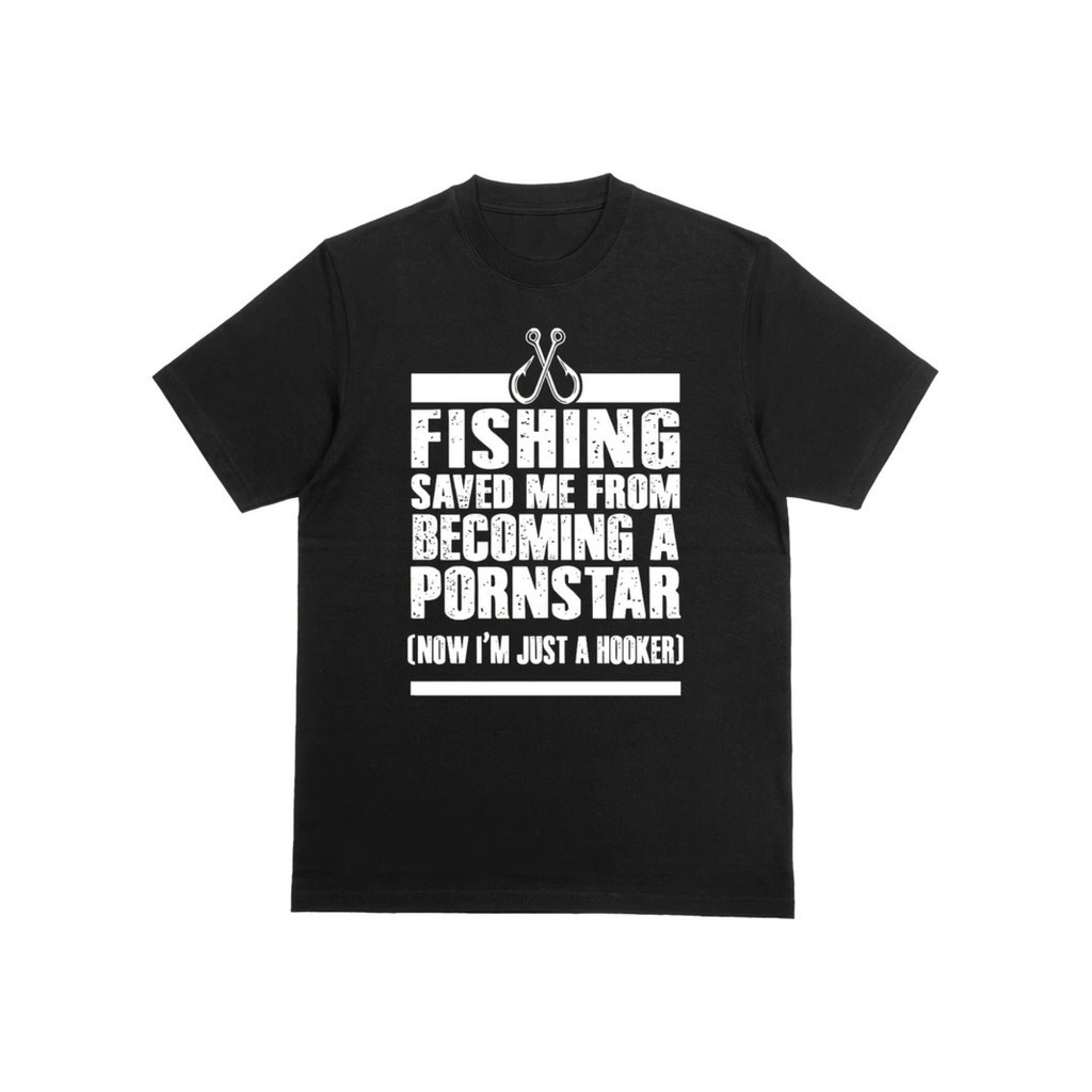 Kaos Grafis Memancing Lucu Pria Menyelamatkan Saya Dari Menjadi Bintang Porno Kaos Katun Santai Leng