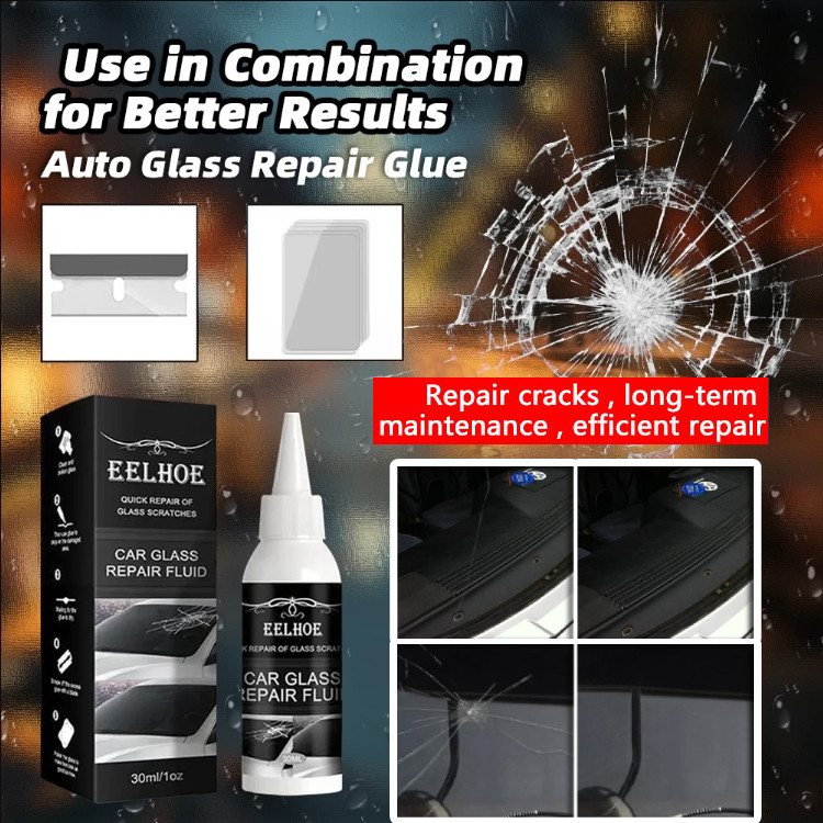Perbaikan Cepat & Anti UV Perekat Kaca Mobil Anti Retak - Solusi Retakan Kaca Mobil, Tahan Lama dan 