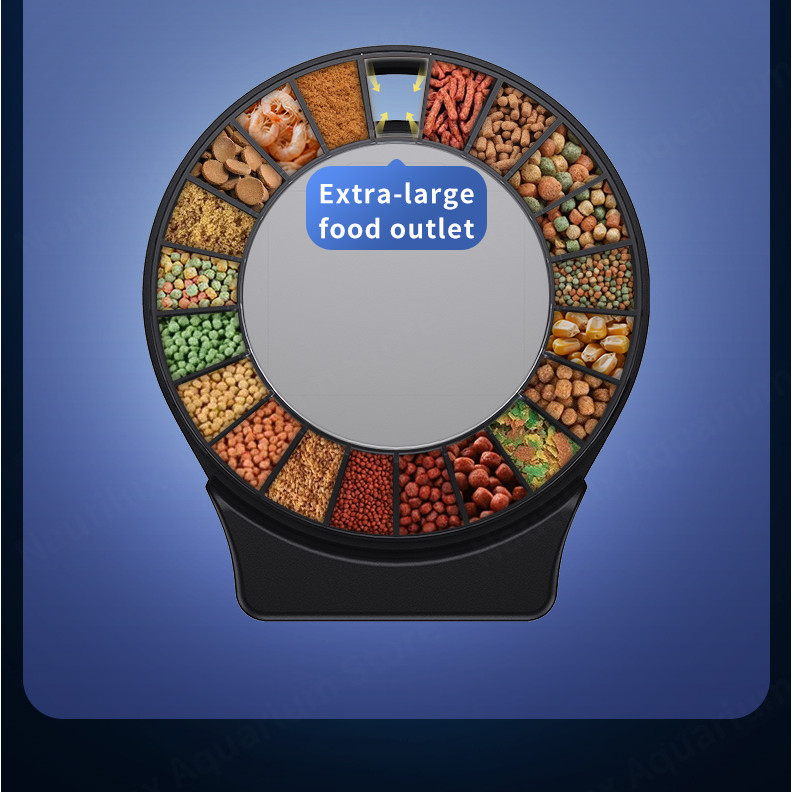 DRF Automatic Fish Tank Feeder Remote Control Timed Quantified Large Capacity Food spenser for Aquar