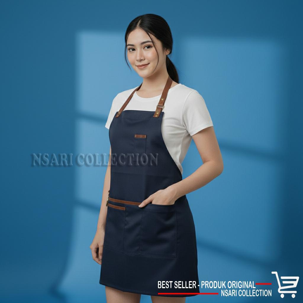 Celemek Masak Apron Keren Apron Barista Premium Celemek Masak Pria / Wanita Apron Barista Celemek Da