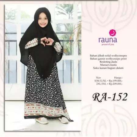 RAUNA GAMIS ANAK 152 HITAM
