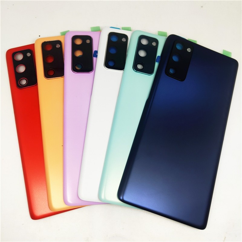 For Samsung Galaxy S20 FE Battery Back Cover Panel Housing Case S20FE Rear Door Adhesive With Camera