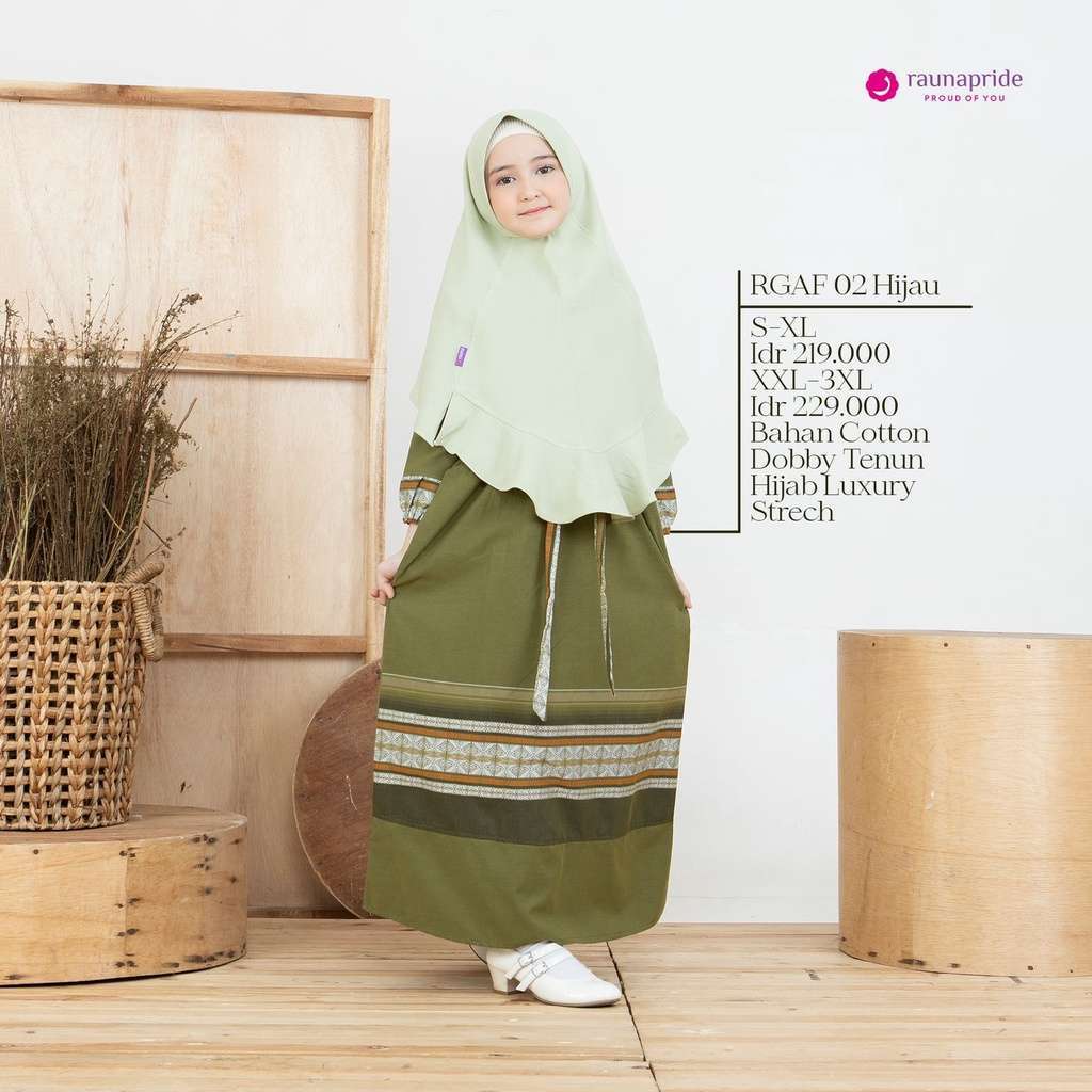 RAUNA GAMIS ANAK RGAF 02 HIJAU