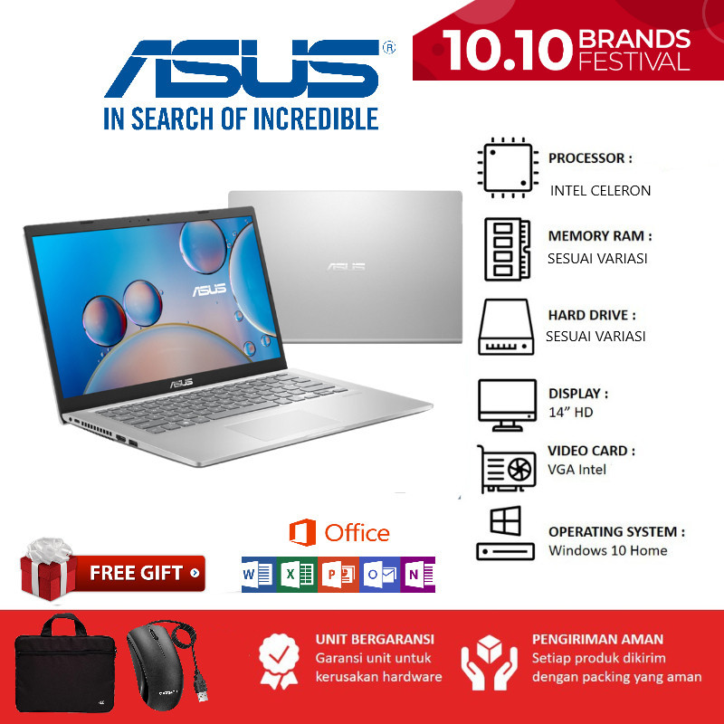 LAPTOP ASUS VivoBook A416MAO RAM 4GB SSD 256GB
