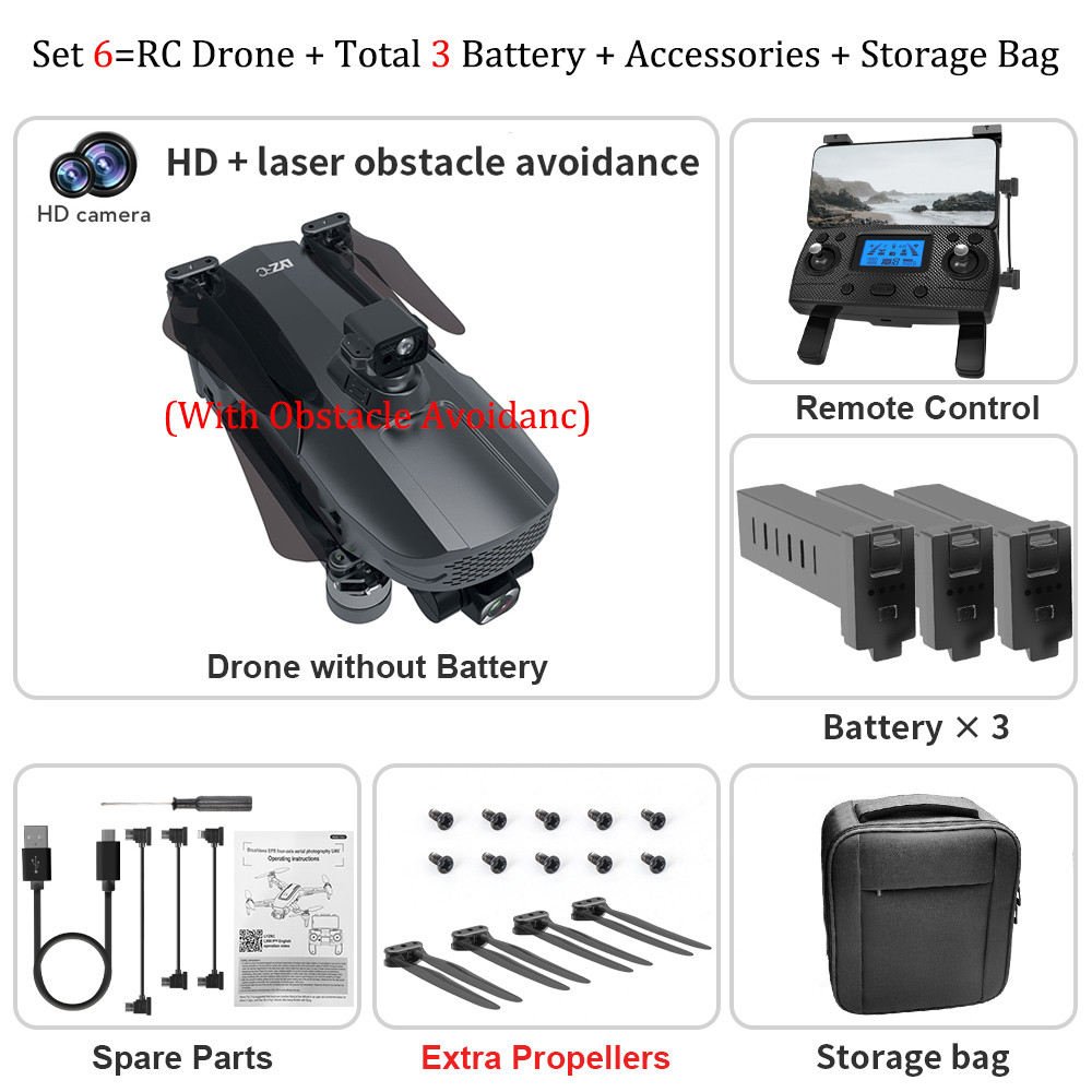 L109 PRO MAX (RTS) Drone GPS 4K WIFI FPV HD Dual Camera 360° Laser Obstacle Avoice Brushless Motor M