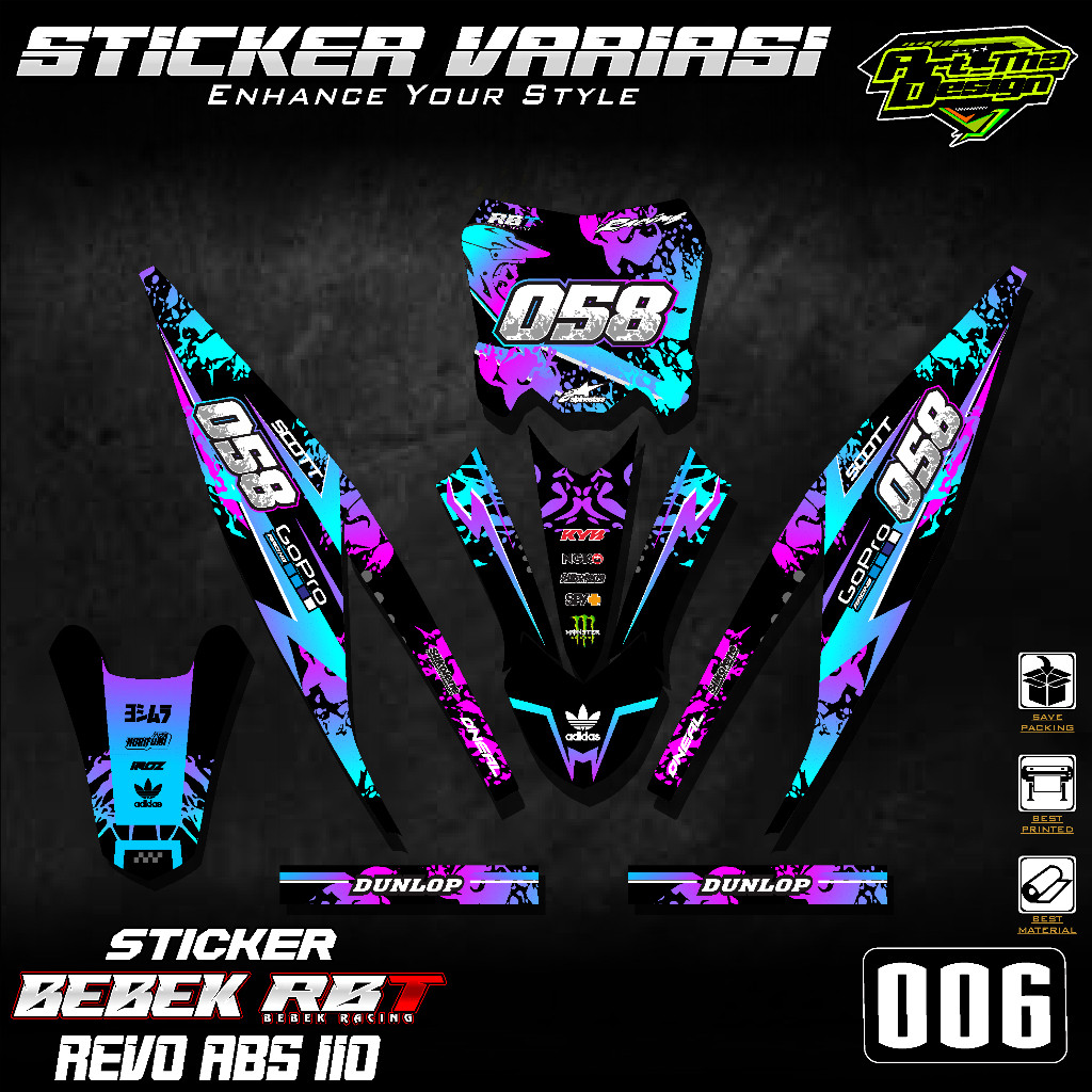 Sticker Rbt Revo Absoulut Revo Abs 110 Rbt Bebek Modif Supermoto Rbt New