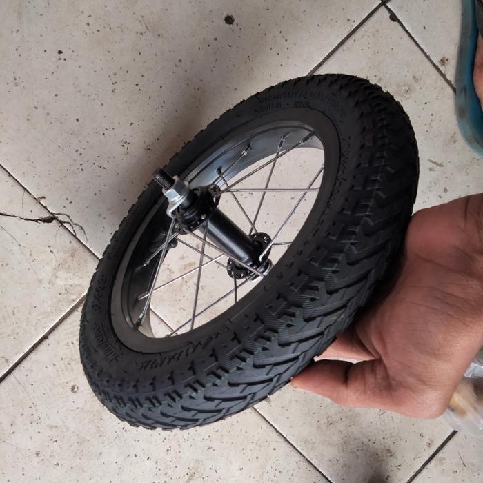 wheelset velg sepeda12" balance bike allumunium alloy ban pompa