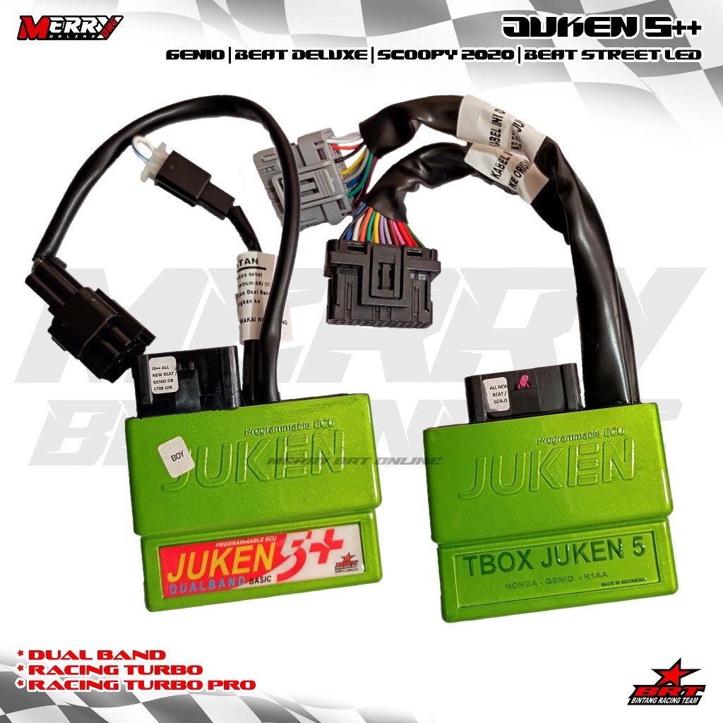 Ecu BRT Juken 5 Plus dan TBOX Genio Scoopy Deluxe Beat LED Street 2020 Dualband Racing Turbo
