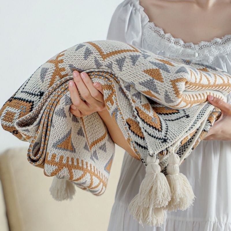 Bohemian sofa blanket bedspread penutup sofa selimut sofa throw blanket