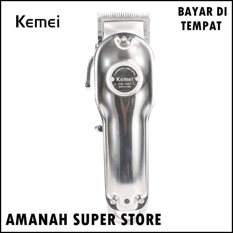 Alat Cukur Rambut Cas Kemei KM 1987 Clipper Mesin Potong rambut Charger