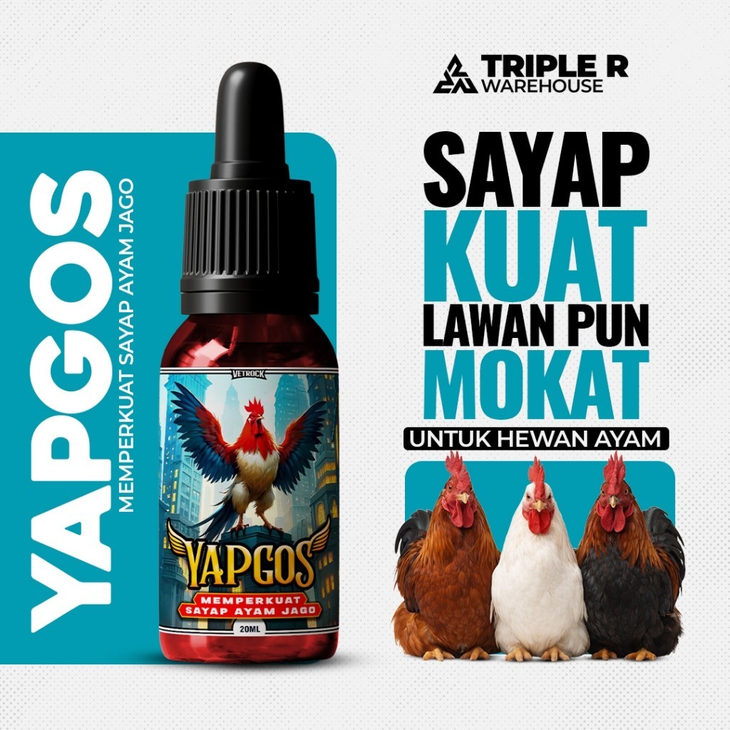 YAPGOS Suplemen Ayam Aduan – Penguat Sayap, Otot & Kecepatan | Booster Kelincahan, Daya Pukul & Stam