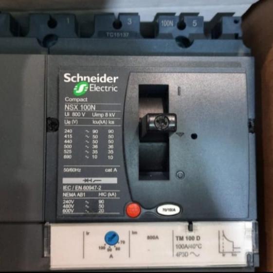 MCCB Schneider NSX160N 4P 125A 50kA