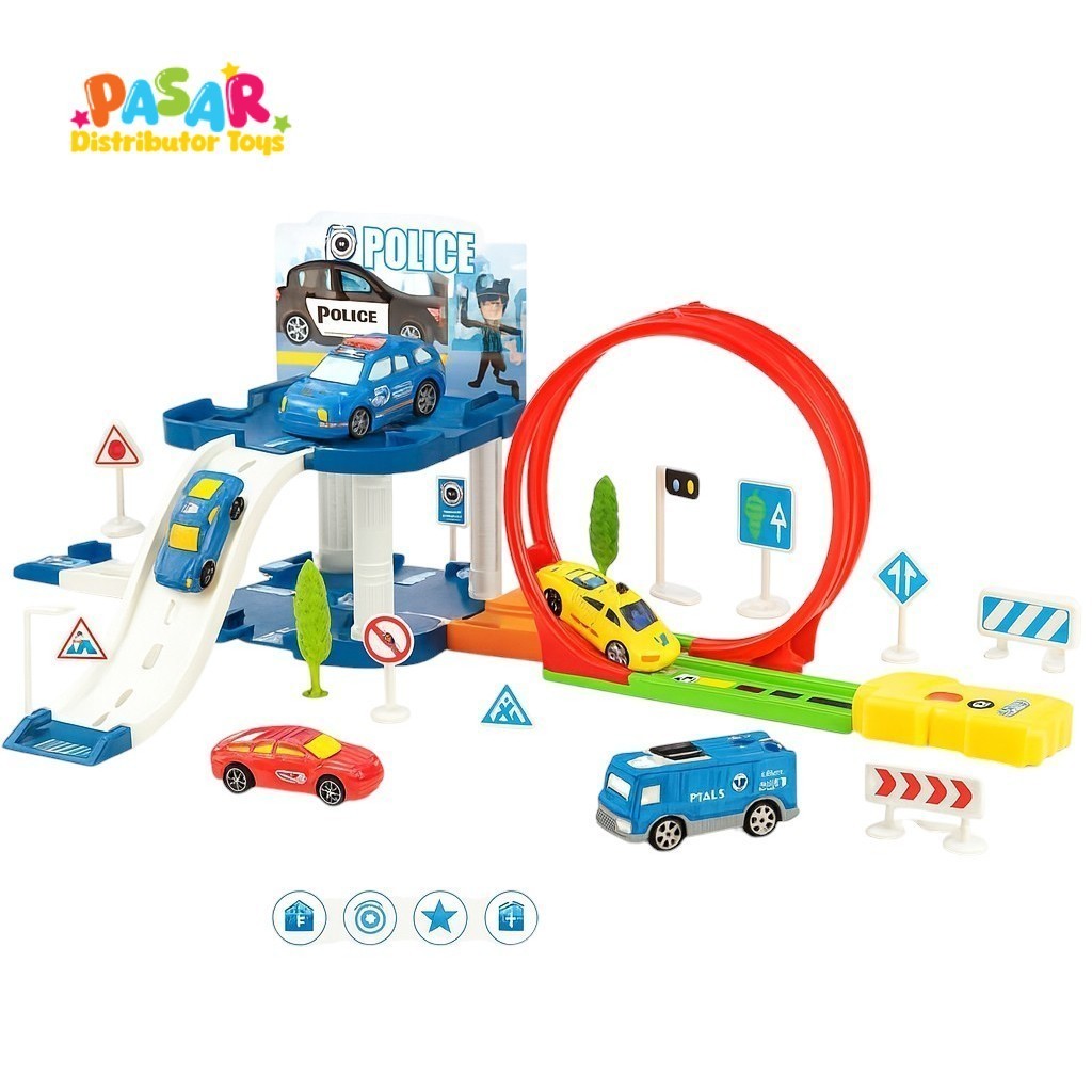 Mainan Anak POLICE / TRUCK CATAPULT ASSEMBLE DIY Puzzle Fun DIY Scene Mainan Anak