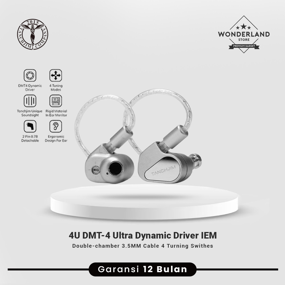 Tanchjim 4U / For U DMT4 LCP Dynamic Driver In Ear Monitor Earphone 3.5mm Cable