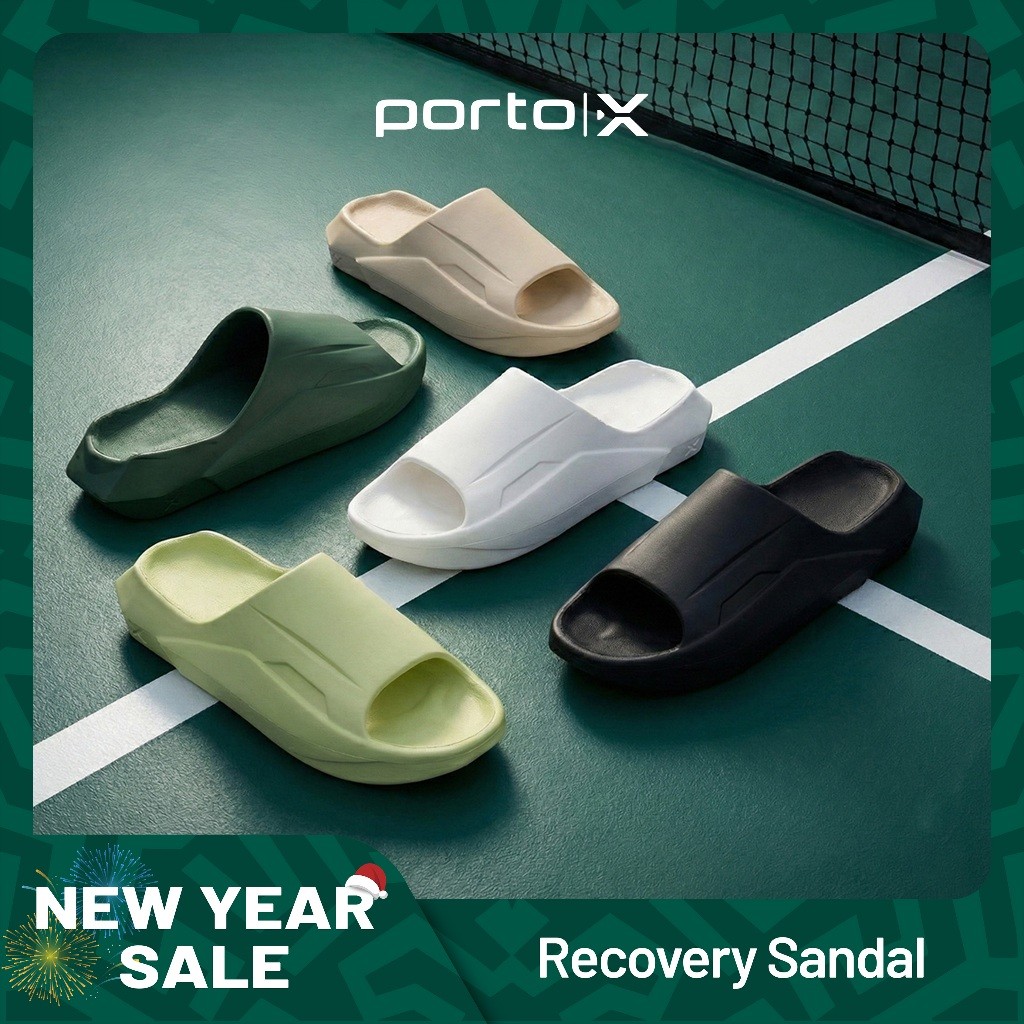 Porto X Sandals - Ludwig Sendal Recovery Plantar Slip on Eva Premium Anti Slip Empuk