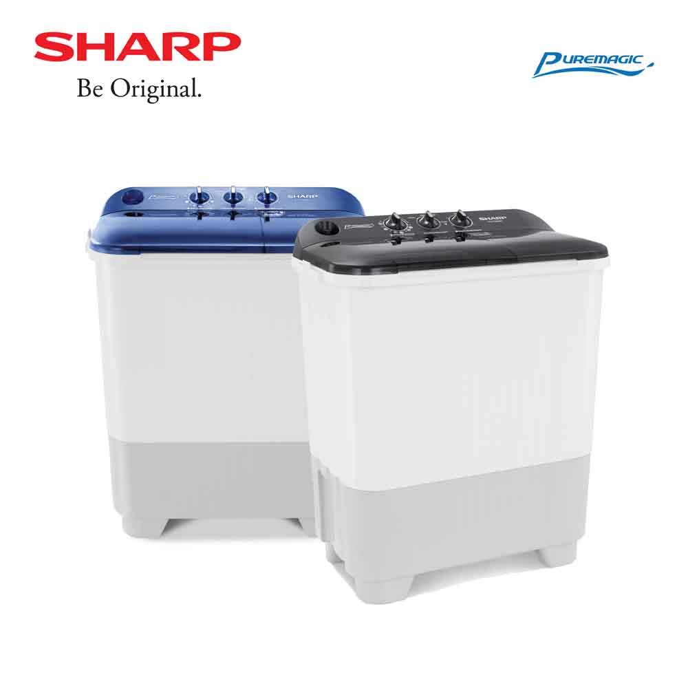 Sharp Mesin Cuci 2 Tabung 8KG ES-T85NT  /  Mesin cuci 2 tabung SHARP 8KG  Super aquamagic
