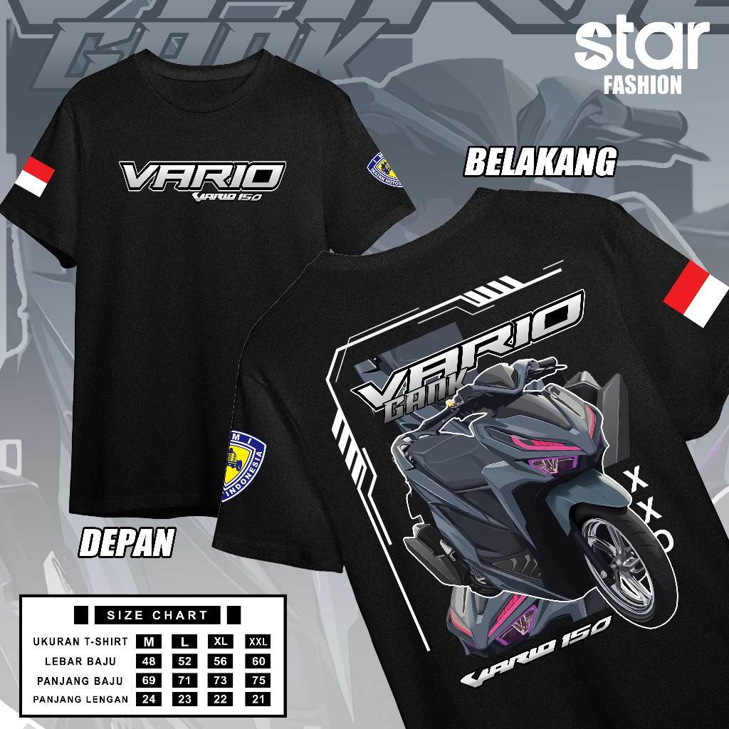 Kaos Baju HONDA VARIO 150 HONDA GANK SW Kaos Otomotif | kaos racing motif Vario | kaos balap honda |