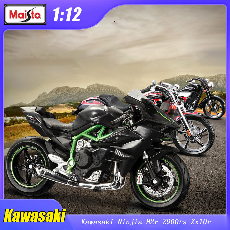 1:12 Kawasaki Ninjia H2r Z900rs Zx10r Motorcycle Maisto Diecast Model Edition Alloy Vehicle Toys Col