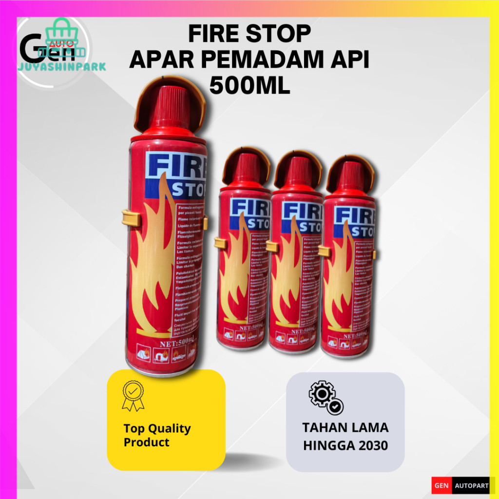 JUYA Fire Stop Pemadam api Mini 500ml Alat Pemadam Kebakaran Mobil Rumah