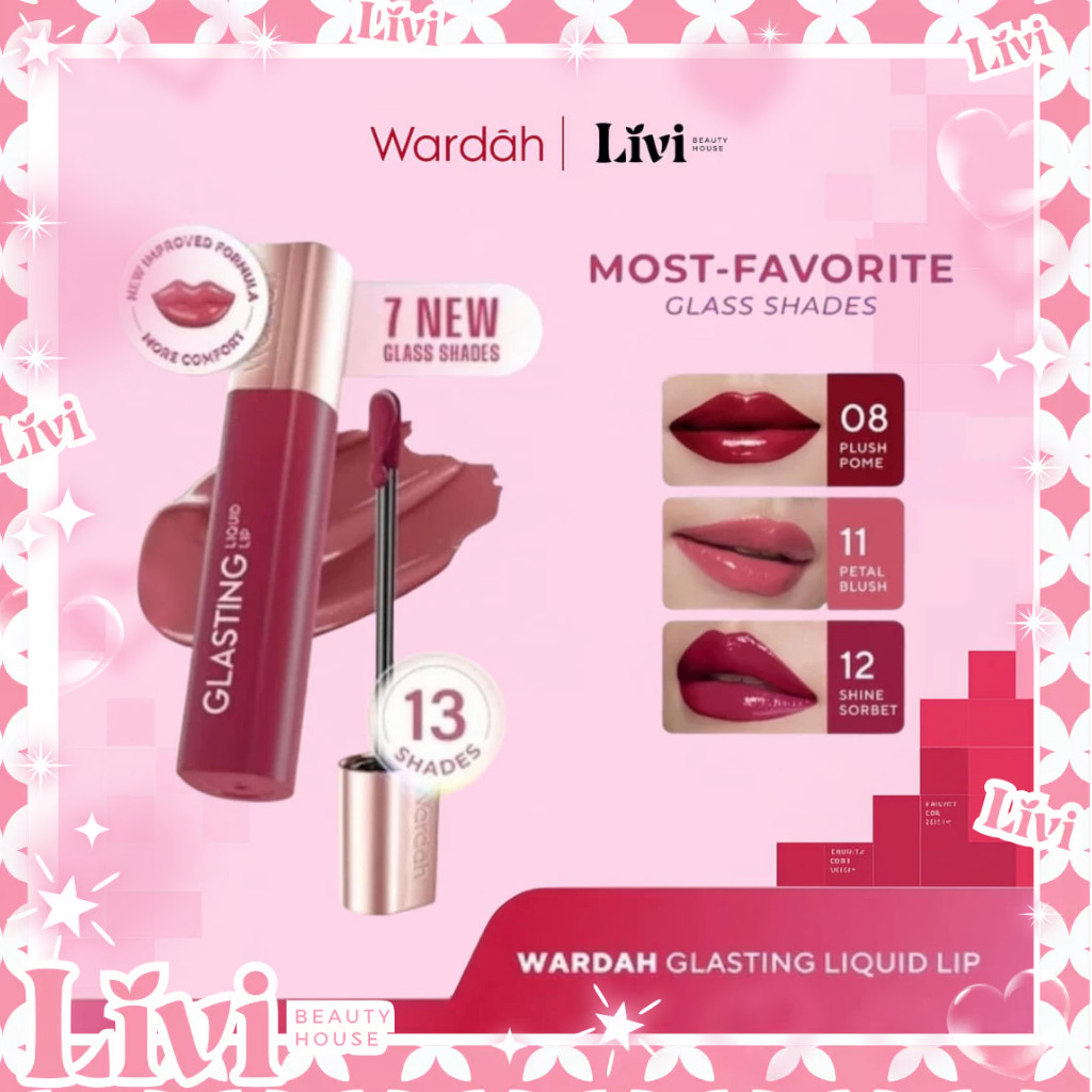 LIVI - Wardah GLASTING Liquid Lip | Lip-Stain-Lipgloss-Lipstik - Liptint-Matte-Lipstick- - Lip Cream