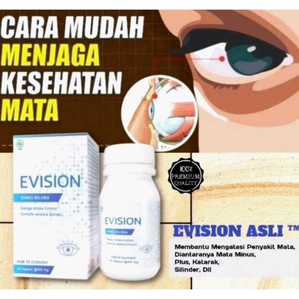 Evision Obat Mata Minus Katarak Rabun dan Silinder Evision Asli Original 100%
