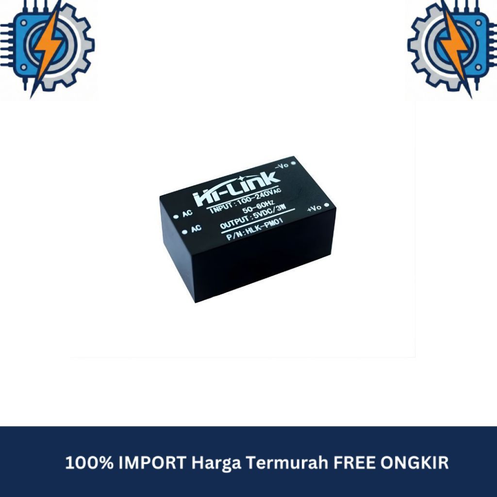Power Supply Modul HLK-PM01 220V to 5V 3W - AC-DC Buck Step Down Isolated Inti Daya