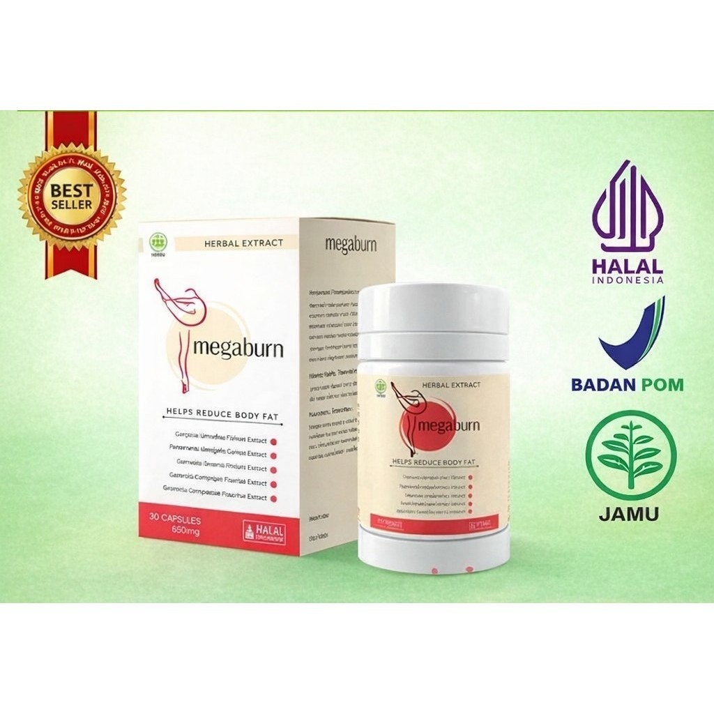 OBAT DIET KURUS Megaburn Asli Original Obat Pelangsing Badan Tanpa Diet, Penurun Berat Badan Tubuh H